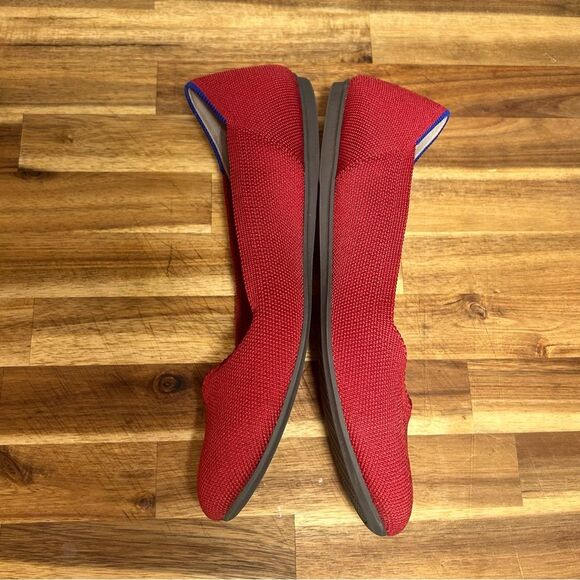 Rothy’s ‘The Flat’ Bright Red Round Toe *Size runs small* Marked as 8W- Fits 7 - Picture 10 of 11